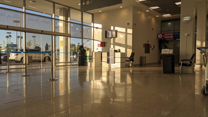 Airline check-in and bag-drop hall