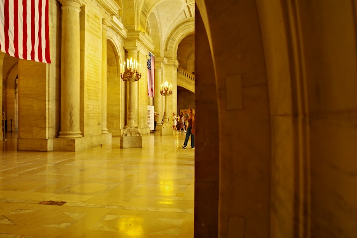 Grand civic hall interior